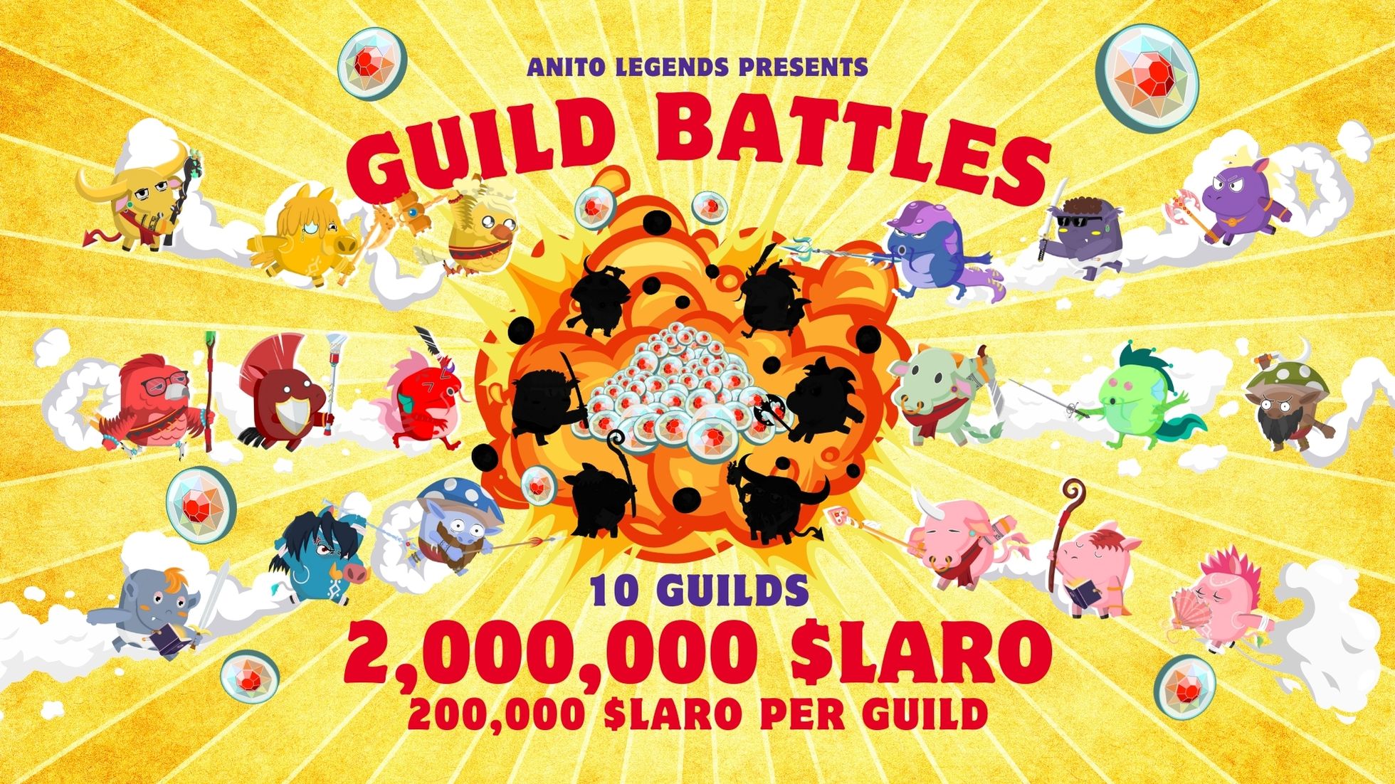 10 Guilds. 2,000,000 $LARO prize pool